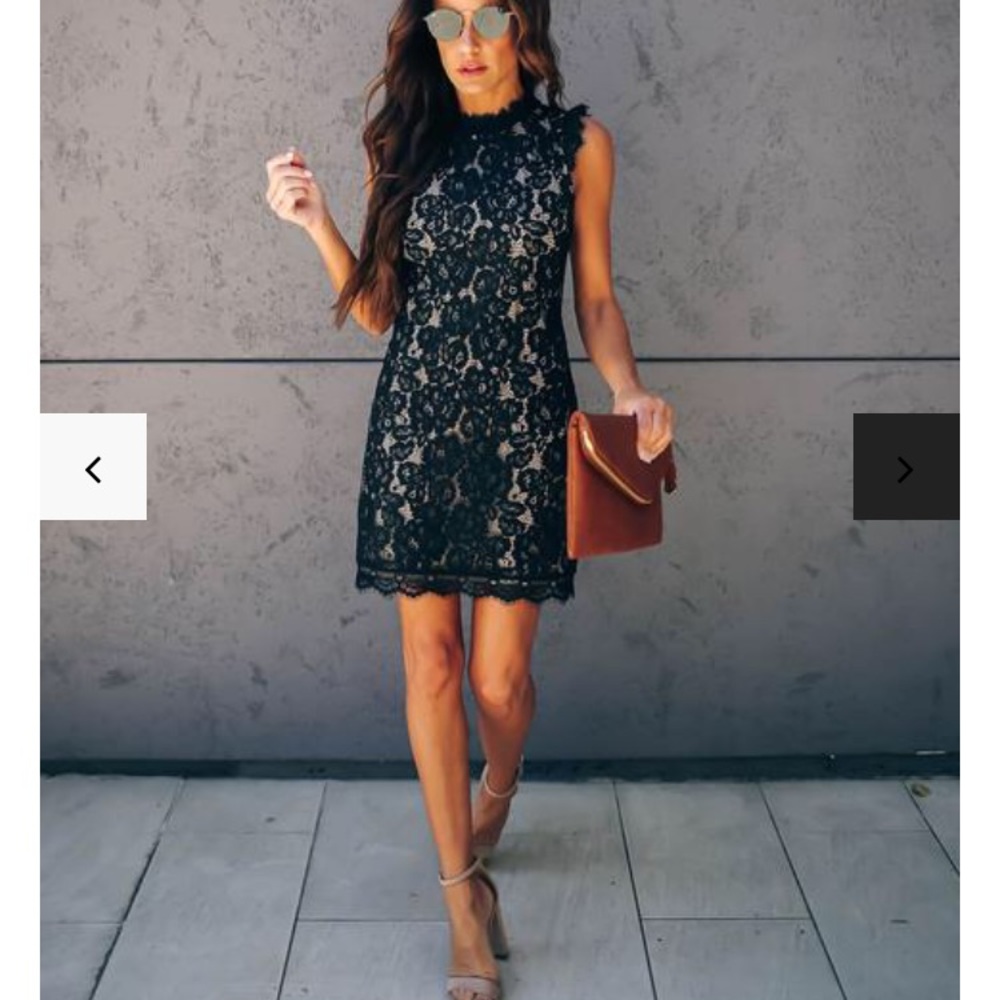Black lace dress